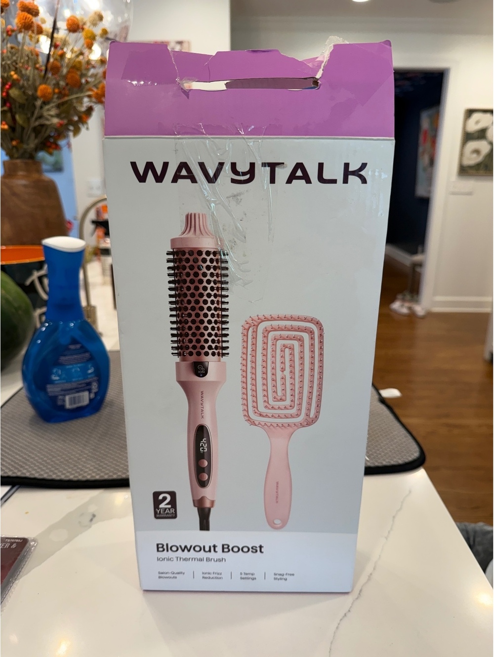 WAVYTALK Blowout Boost Ionic Thermal Brush Hair Styling Set - Pink